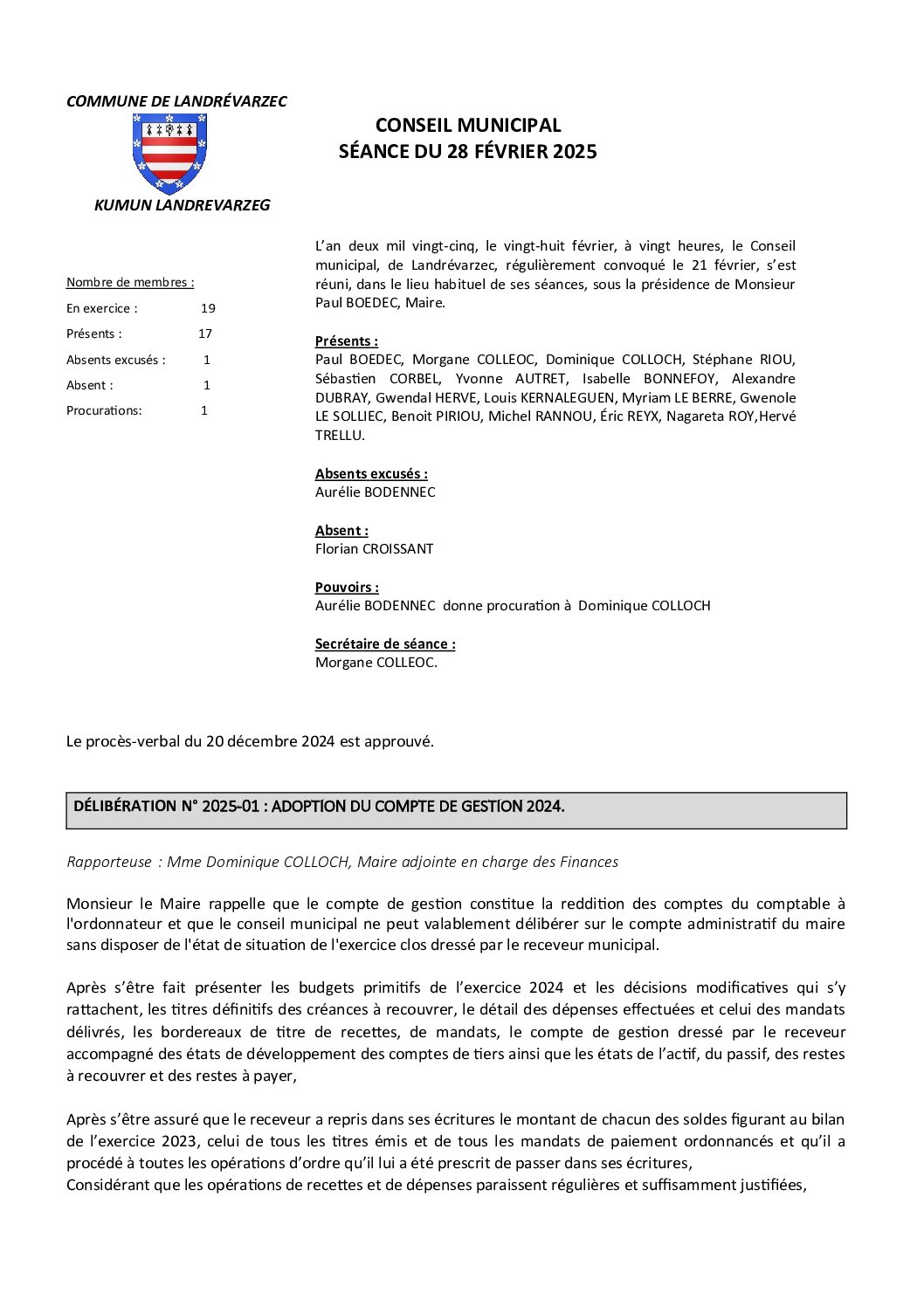 20250228 Compte rendu du CM pdf - Compte rendu du 28 février 2025 - Kergrist-Moëlou