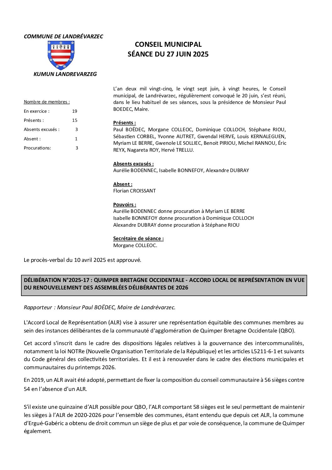 20250627 Compte rendu du CM pdf - Compte rendu du 27 juin 2025 - Kergrist-Moëlou